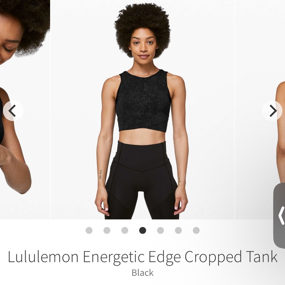 lululemon // Energetic Edge Cropped Tank - Black